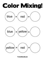 Color Mixing Coloring Page