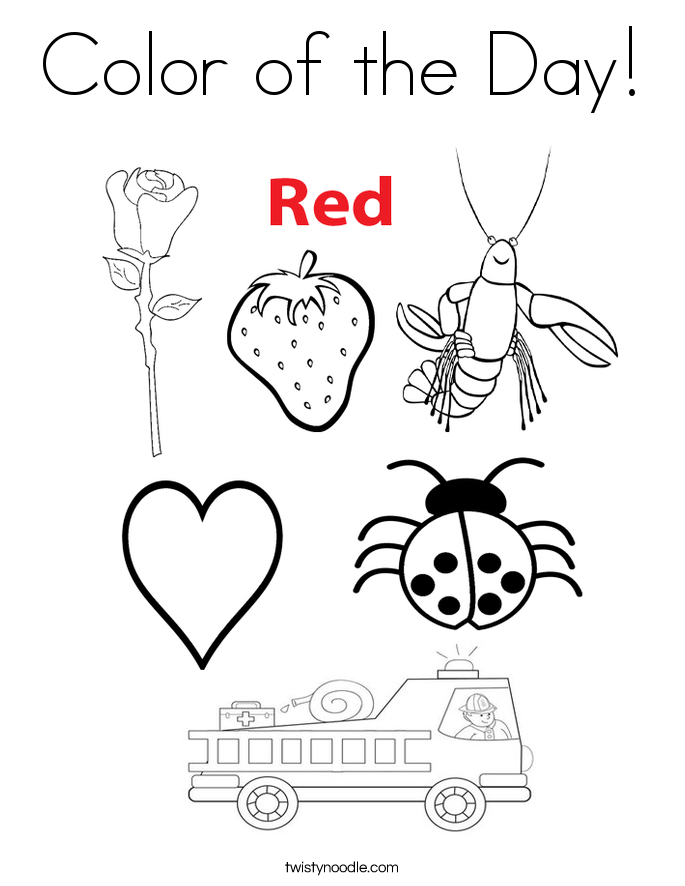 Red Things Coloring Pages Coloring Pages