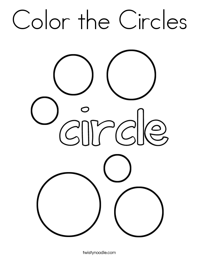 Color The Circles Coloring Page Twisty Noodle Color The Circles Coloring Page Twisty Noodle