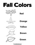 Fall Colors Coloring Page