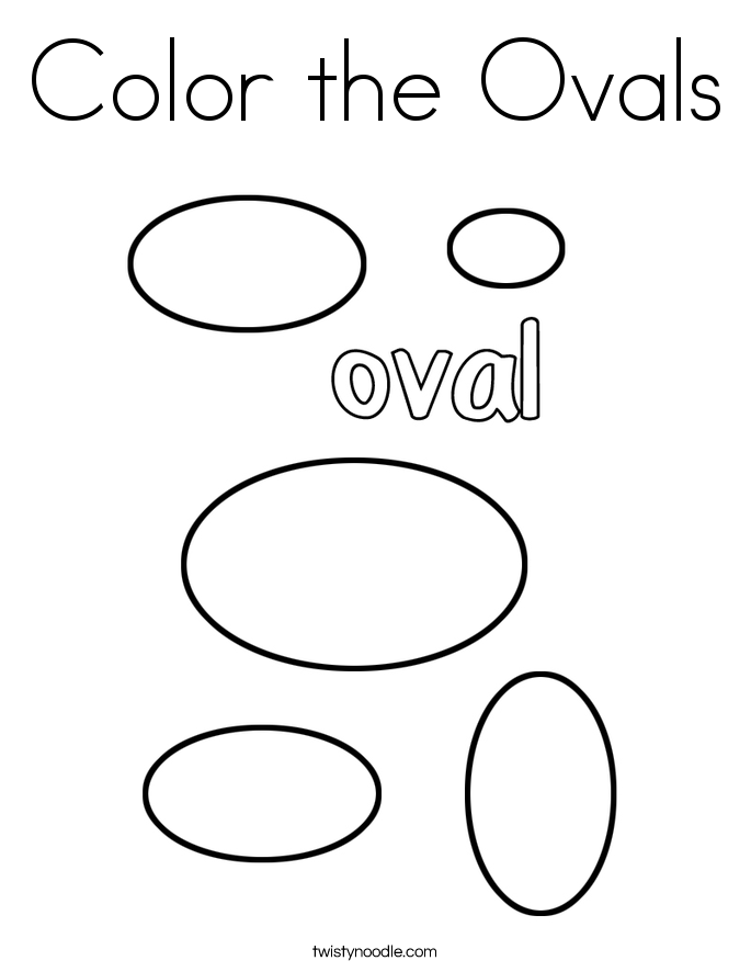 Color The Ovals Coloring Page Twisty Noodle Color The Ovals Coloring Page Twisty Noodle
