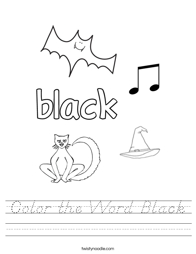 Color The Word Black Worksheet D Nealian Twisty Noodle color-the-word-black-worksheet-d-nealian-twisty-noodle