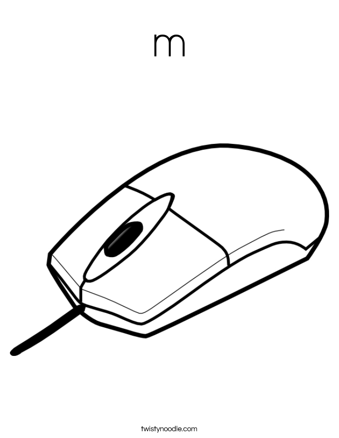 m for mouse coloring pages - photo #16