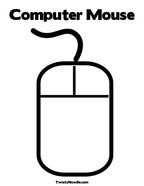 Computer Mouse Coloring Page