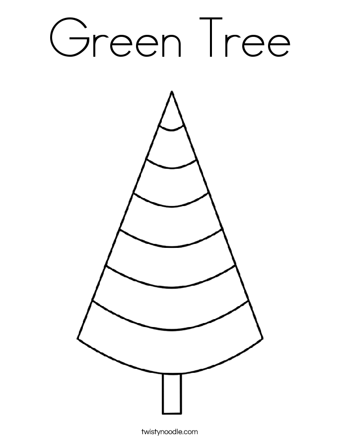 Green Tree Coloring Page | green tree coloring page twisty noodle Green Tree Coloring Page | green tree coloring page twisty noodle