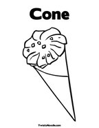 Cone Coloring Page