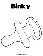 Binky  Coloring Page