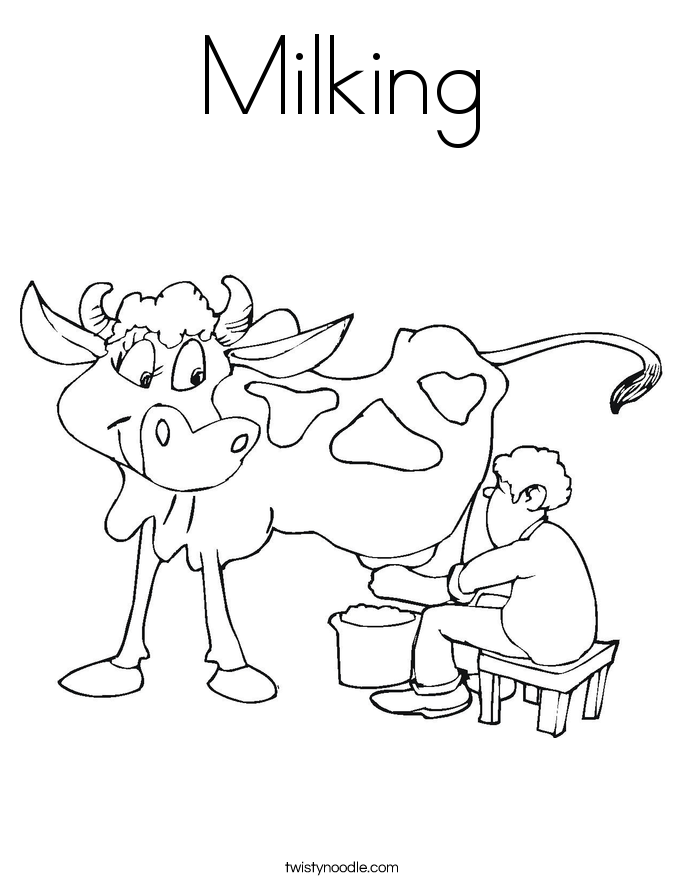 Milking Coloring Page - Twisty Noodle