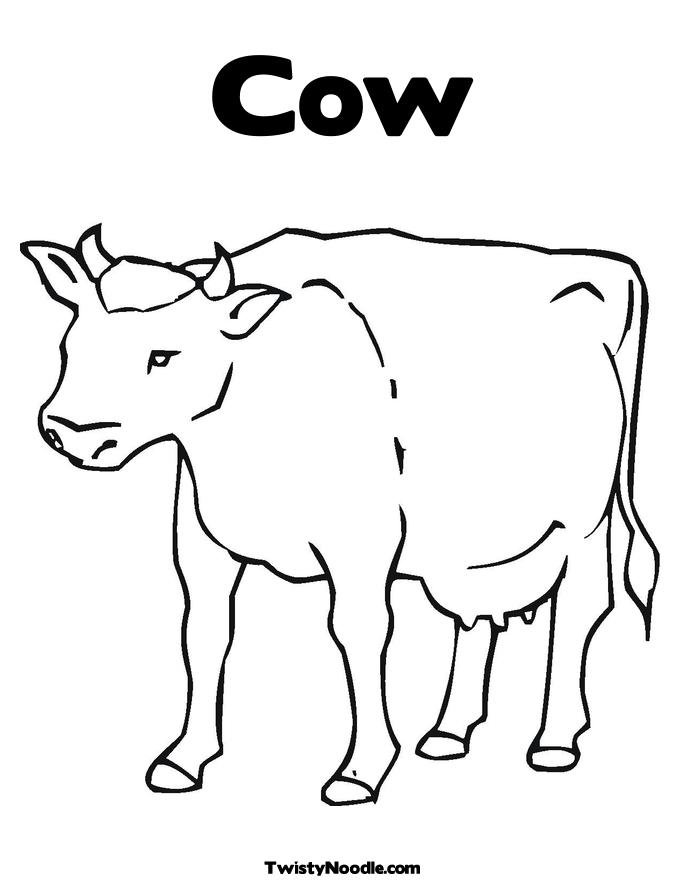Cow For Coloring