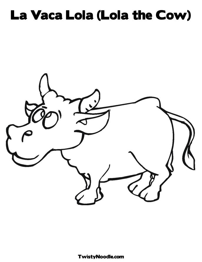 cow coloring sheet