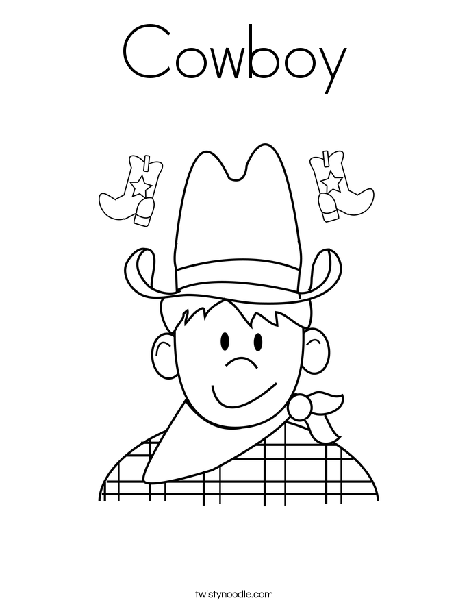 c is for cowboy coloring pages - photo #4