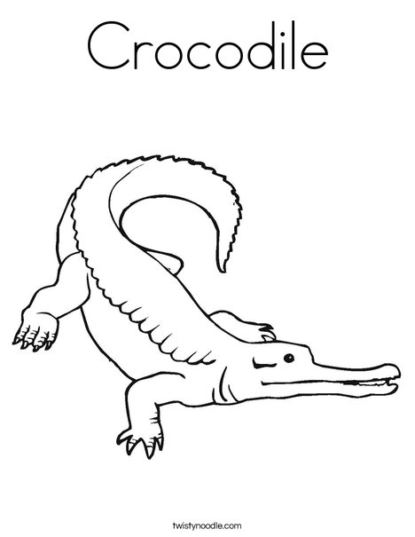 Crocodile Coloring Page - Twisty Noodle