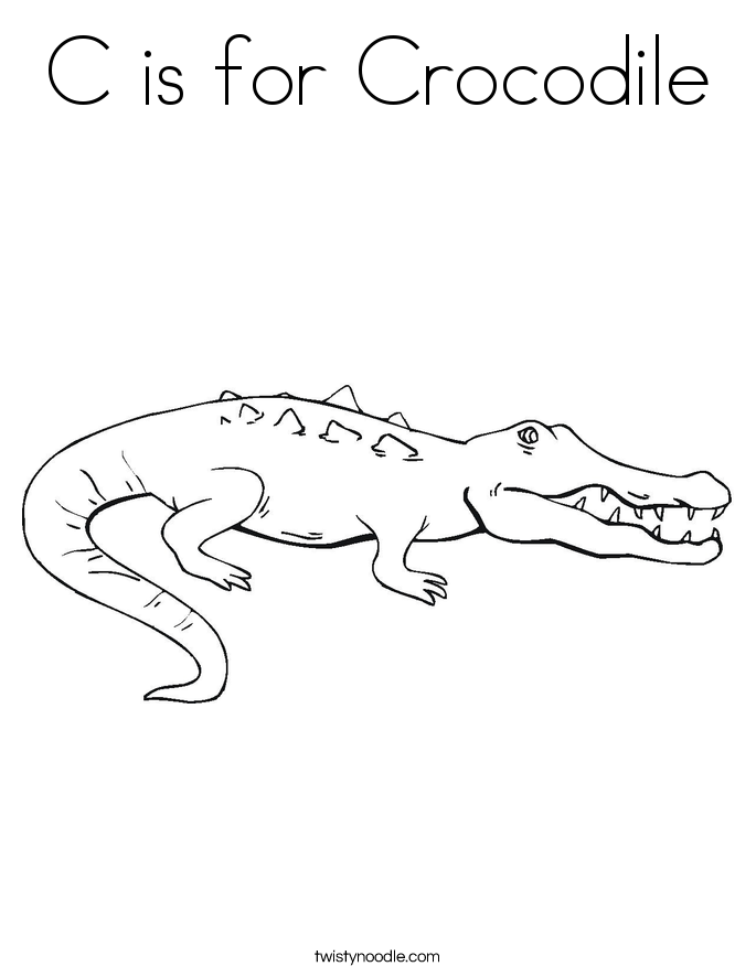 printable coloring pages crocodile - photo #35