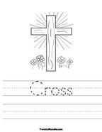 Cross Handwriting Sheet