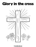 Glory in the crossColoring Page