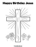 Happy Birthday JesusColoring Page
