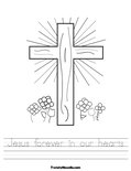 Jesus forever in our hearts Worksheet