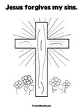 Jesus forgives my sins.Coloring Page