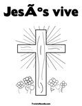 Jesús vive Coloring Page