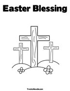 Easter Blessing Coloring Page