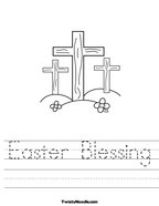 Easter Blessing Handwriting Sheet