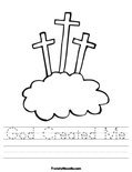 God Created Me Worksheet