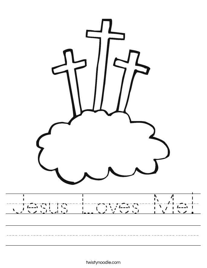 Jesus Loves Me Worksheet - Twisty Noodle