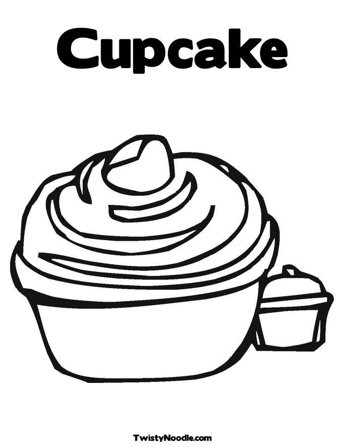 Cupcake Outline Template