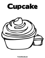 Cupcake Coloring Page