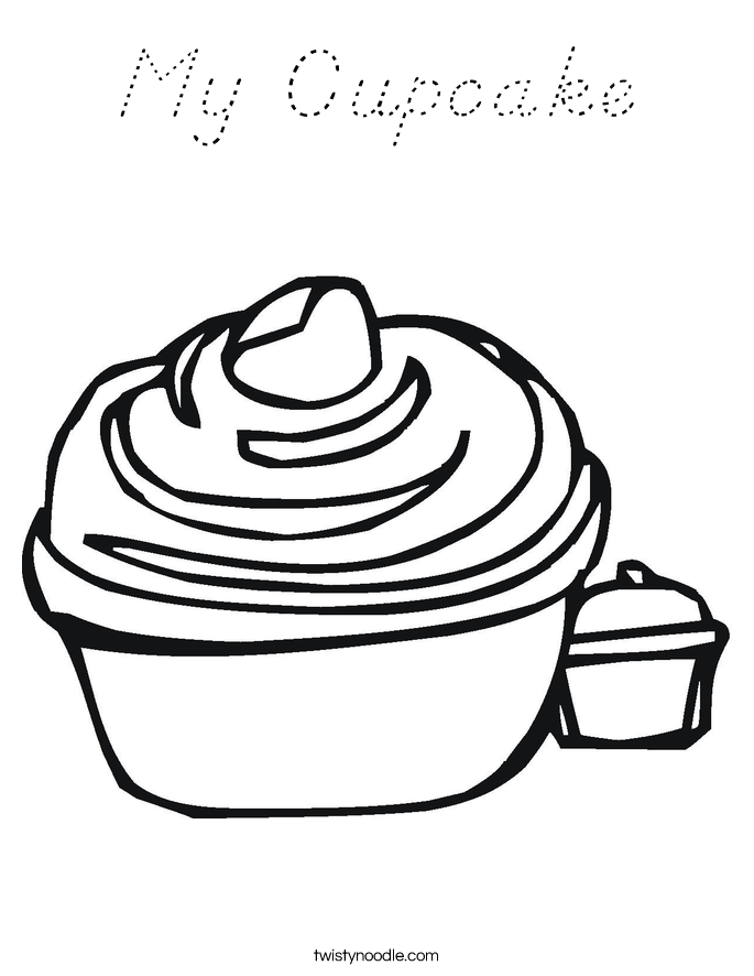 my cupcake coloring page  d'nealian  twisty noodle