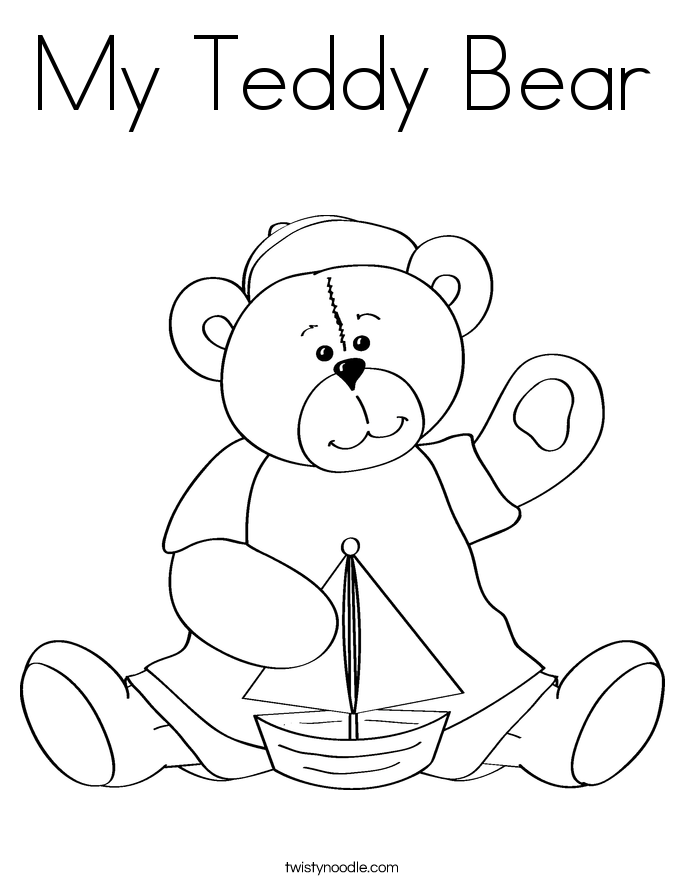 Gambar Teddy Bear Coloring Page Twisty Noodle Pages Di Rebanas - Rebanas