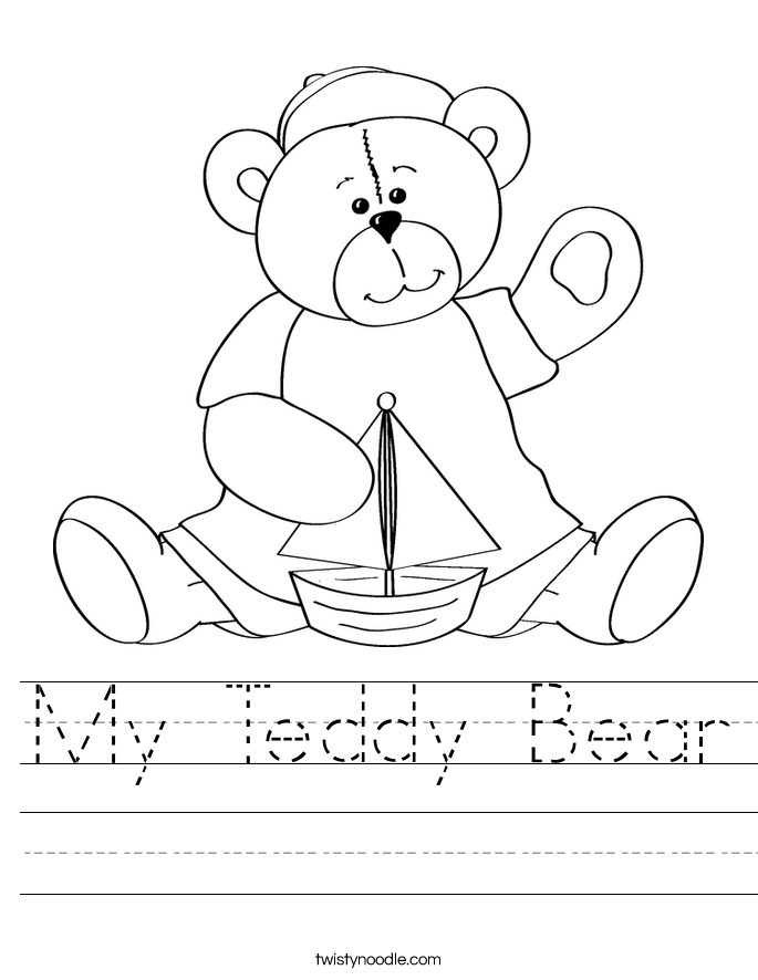 My Teddy Bear Worksheet - Twisty Noodle