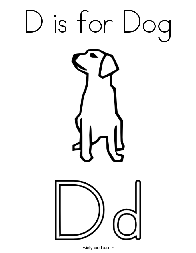 d for dog coloring pages - photo #4