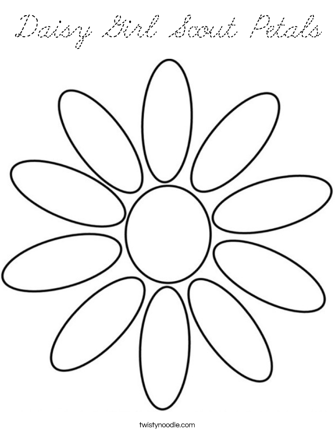 daisy girl scout coloring pages to print - photo #42