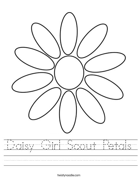 Girl Scout Daisy Flower Coloring Pages Girl Scout Daisy Flower Coloring Pages