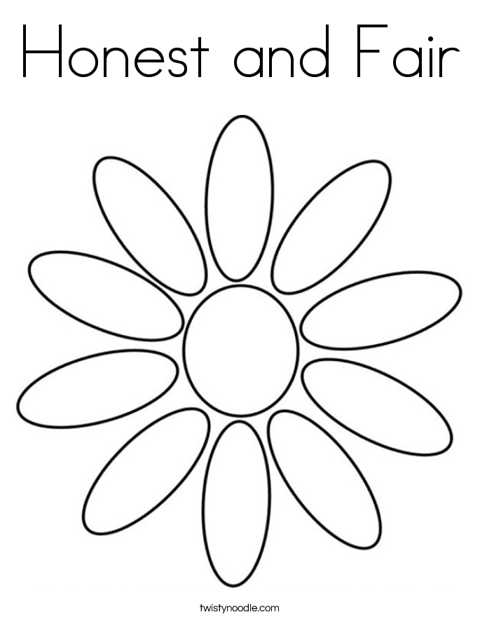 Honest and Fair Coloring Page - Twisty Noodle