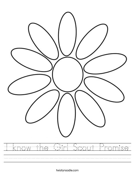 daisy girl scout coloring pages promise - photo #50