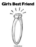 Girl's Best FriendColoring Page