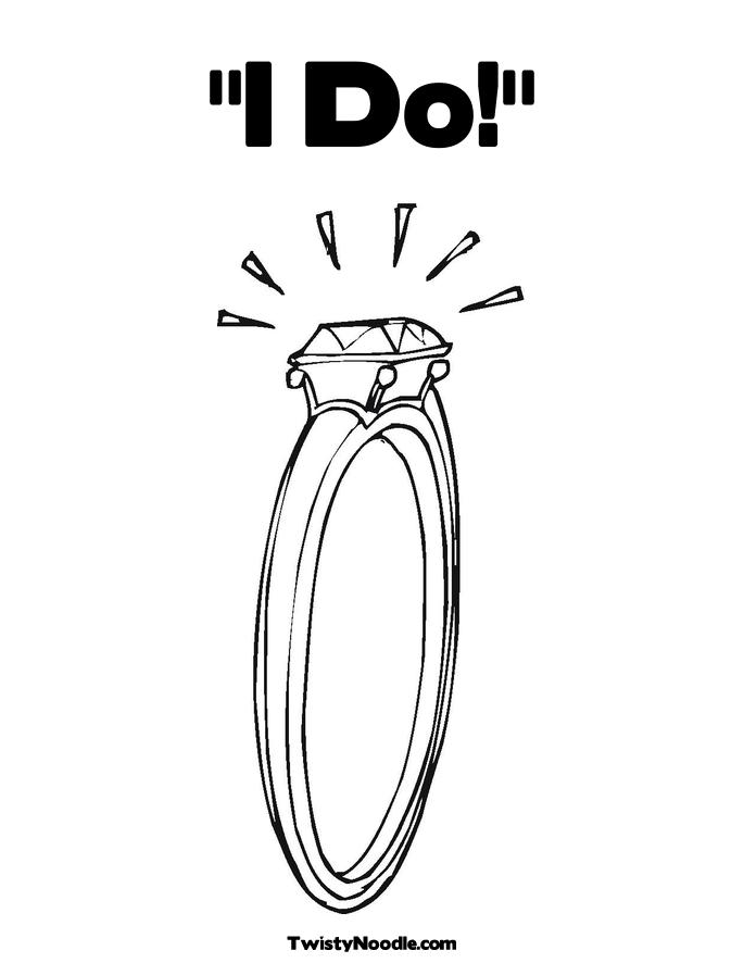 Diamond Engagement Ring Coloring Page