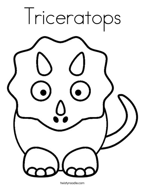 Triceratops Coloring Page - Twisty Noodle
