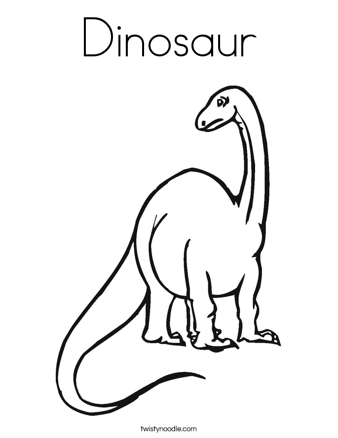 Dinosaur Coloring Page - Twisty Noodle