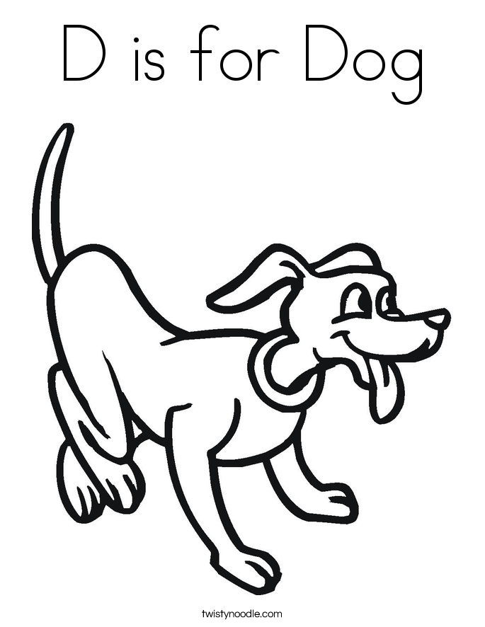 d for dog coloring pages - photo #11