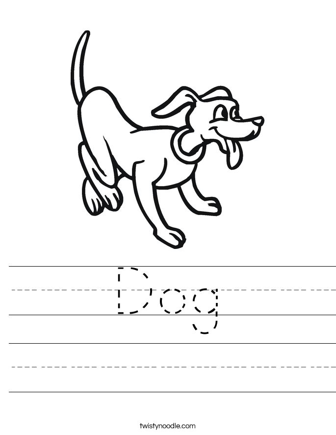 Dog Worksheet - Twisty Noodle