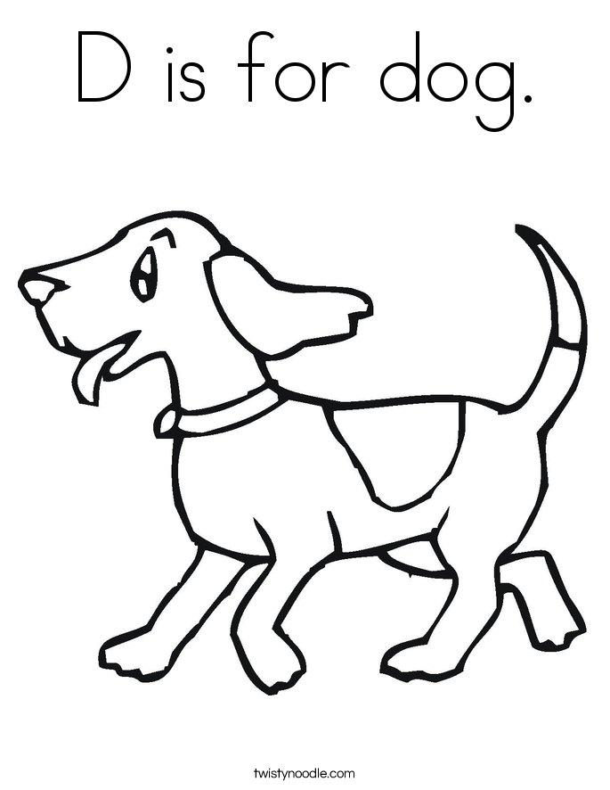 d for dog coloring pages - photo #7