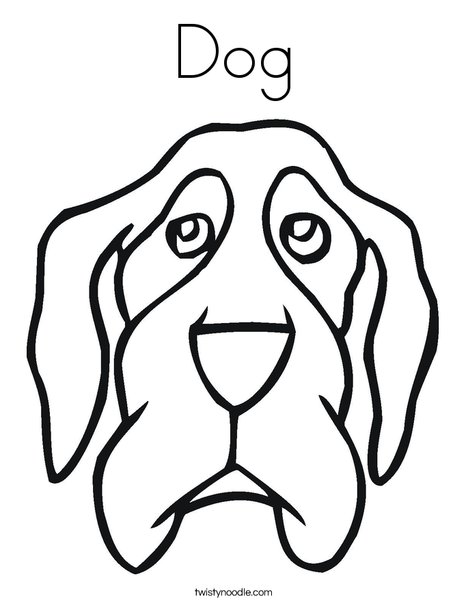 Dog Coloring Page - Twisty Noodle