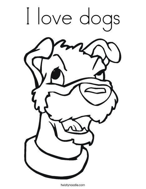 i love you coloring pages dog - photo #23