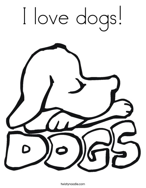 i love you coloring pages dog - photo #1