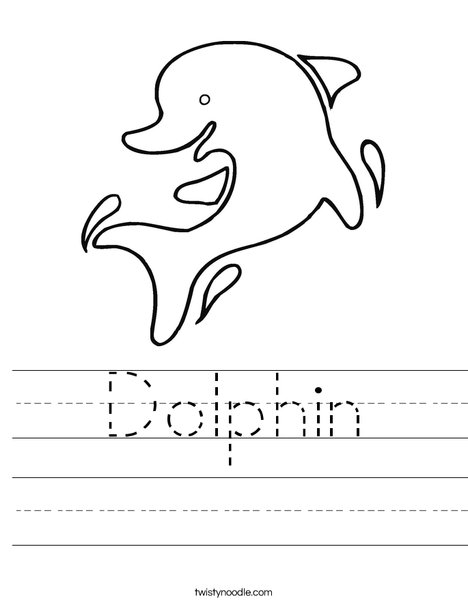 Dolphin Worksheet - Twisty Noodle