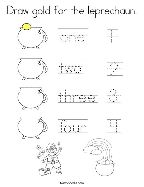 Leprechauns Hat Coloring Page Twisty Noodle