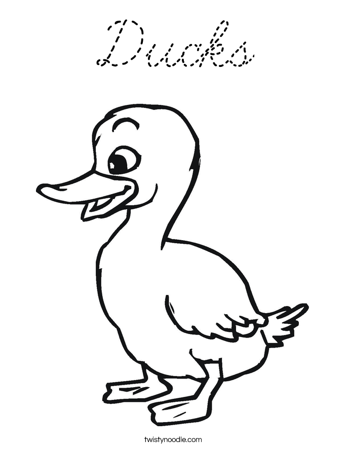 yellow duck coloring pages - photo #9